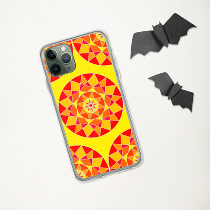 Tile Collection Phonecases - Orange Tile Clear Case for iPhone®