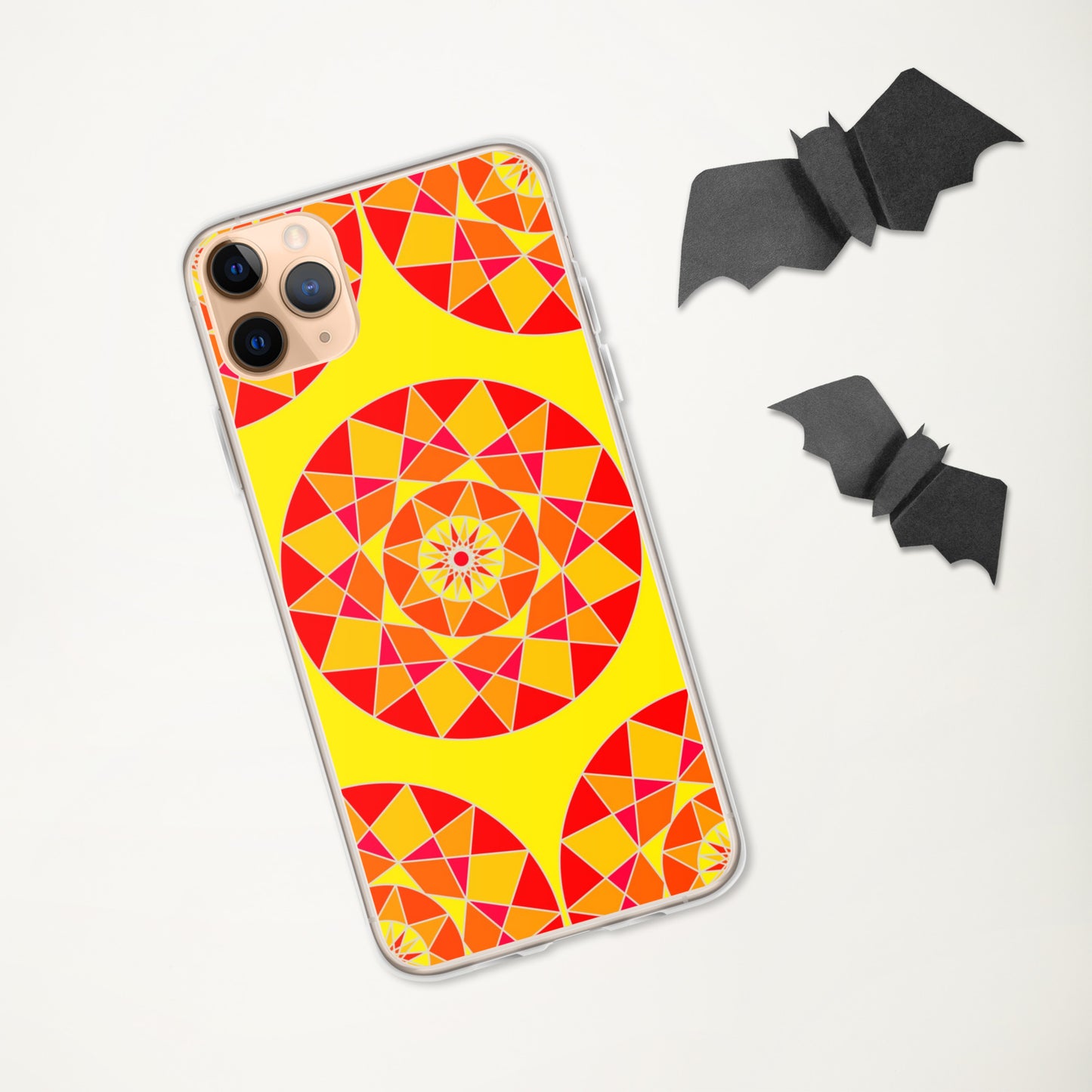 Tile Collection Phonecases - Orange Tile Clear Case for iPhone®
