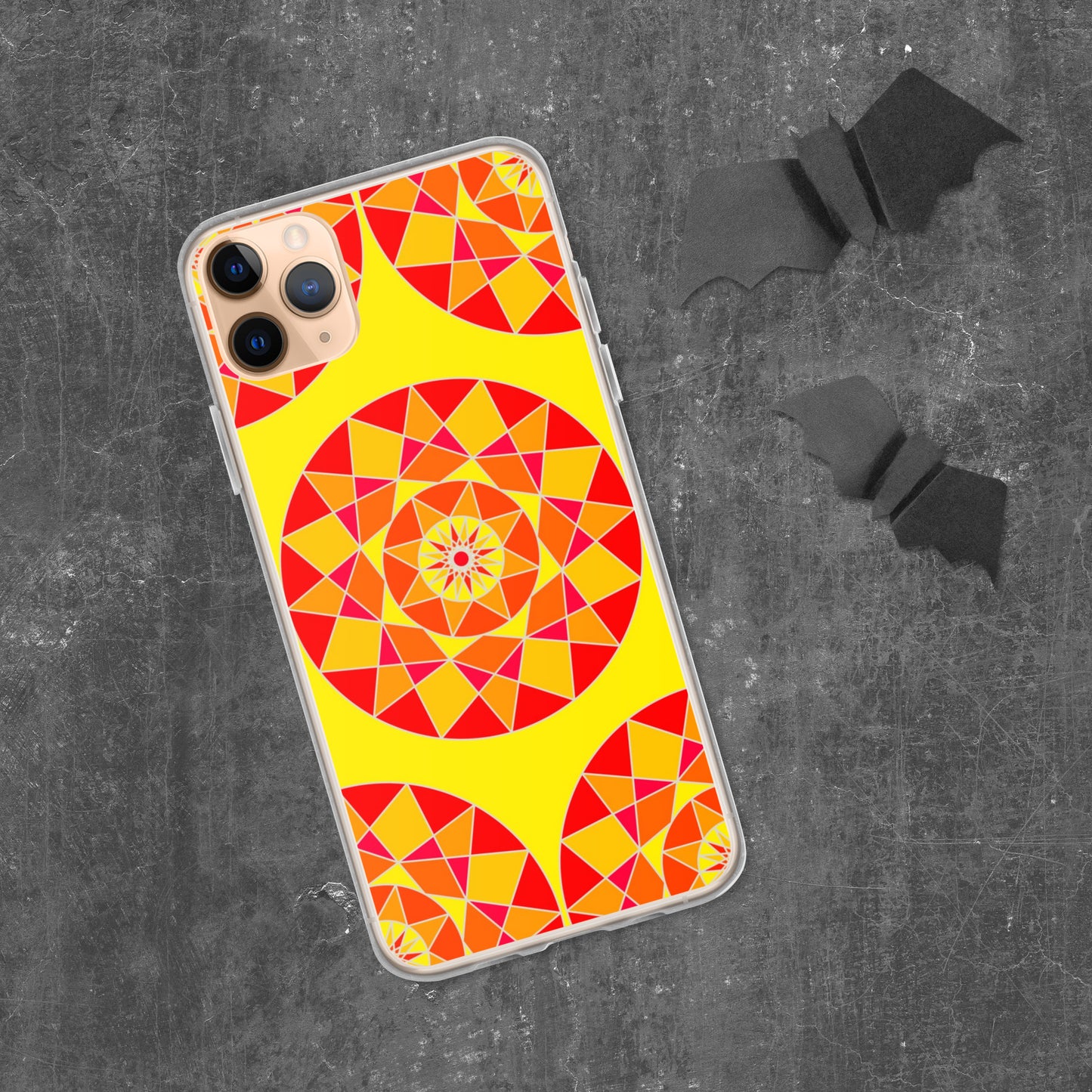 Tile Collection Phonecases - Orange Tile Clear Case for iPhone®