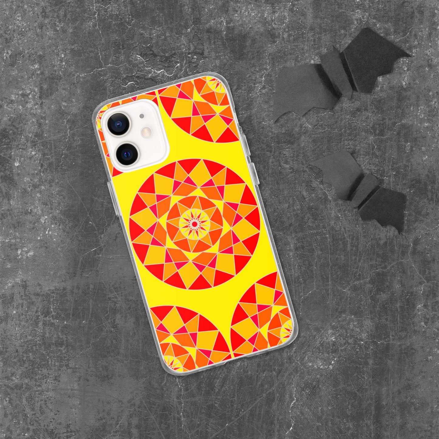 Tile Collection Phonecases - Orange Tile Clear Case for iPhone®