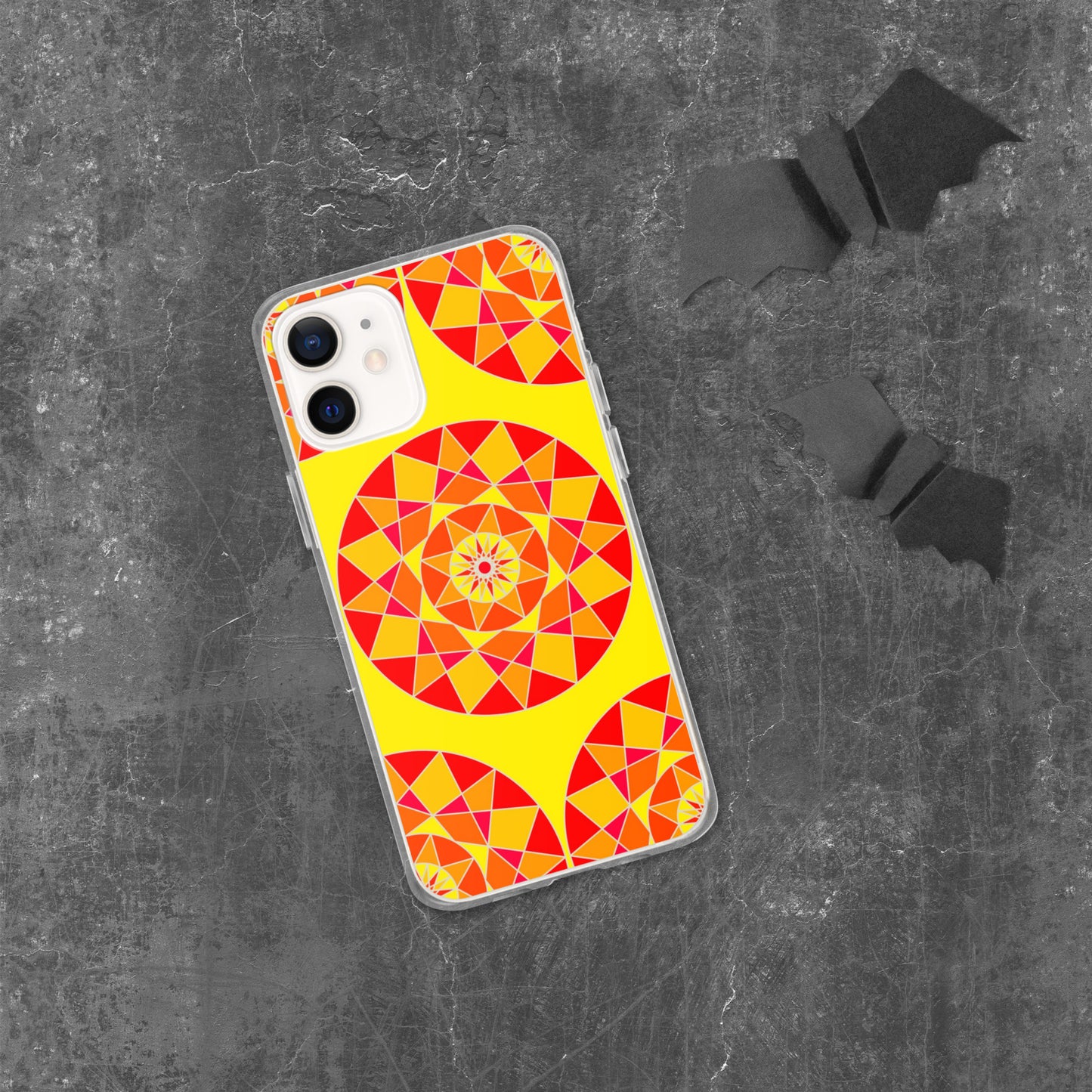 Tile Collection Phonecases - Orange Tile Clear Case for iPhone®