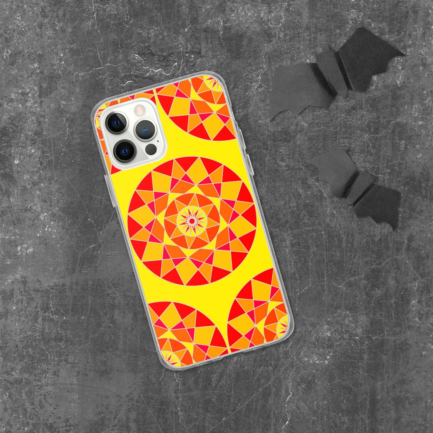 Tile Collection Phonecases - Orange Tile Clear Case for iPhone®