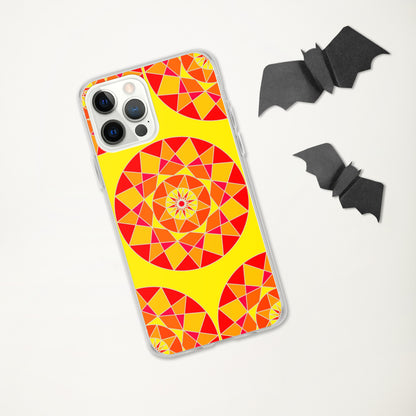 Tile Collection Phonecases - Orange Tile Clear Case for iPhone®