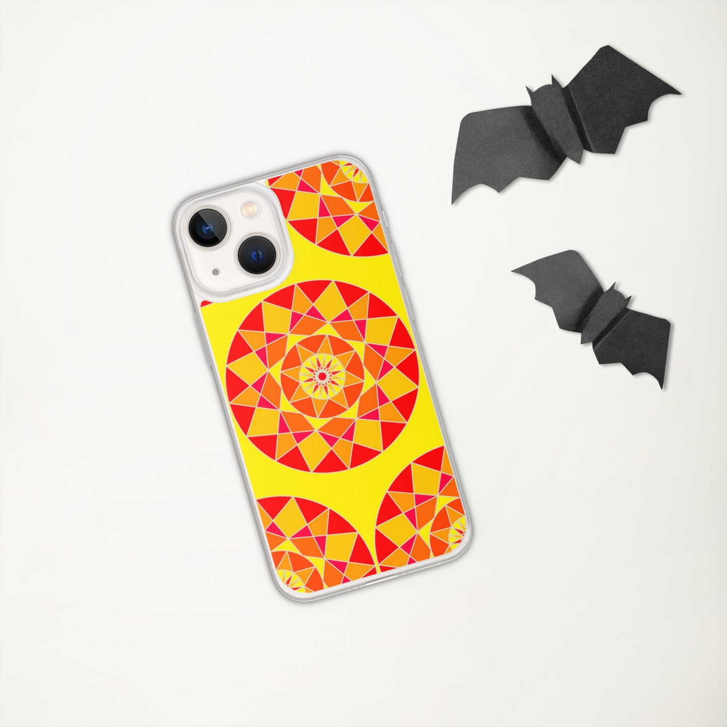 Tile Collection Phonecases - Orange Tile Clear Case for iPhone®
