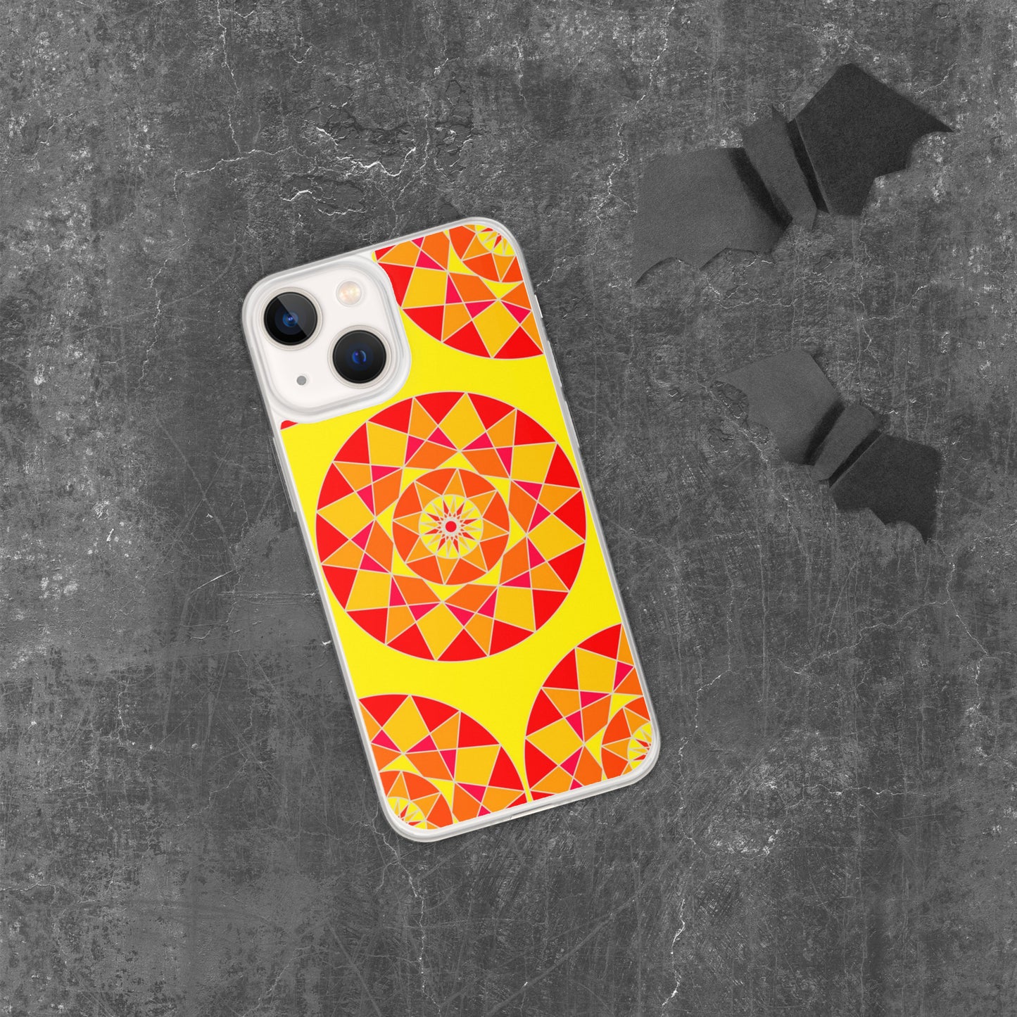 Tile Collection Phonecases - Orange Tile Clear Case for iPhone®