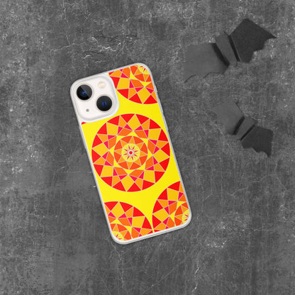 Tile Collection Phonecases - Orange Tile Clear Case for iPhone®