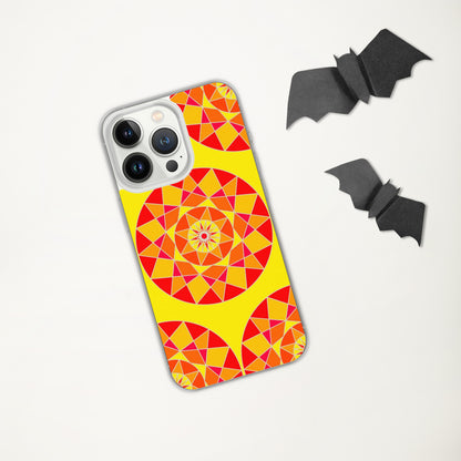 Tile Collection Phonecases - Orange Tile Clear Case for iPhone®