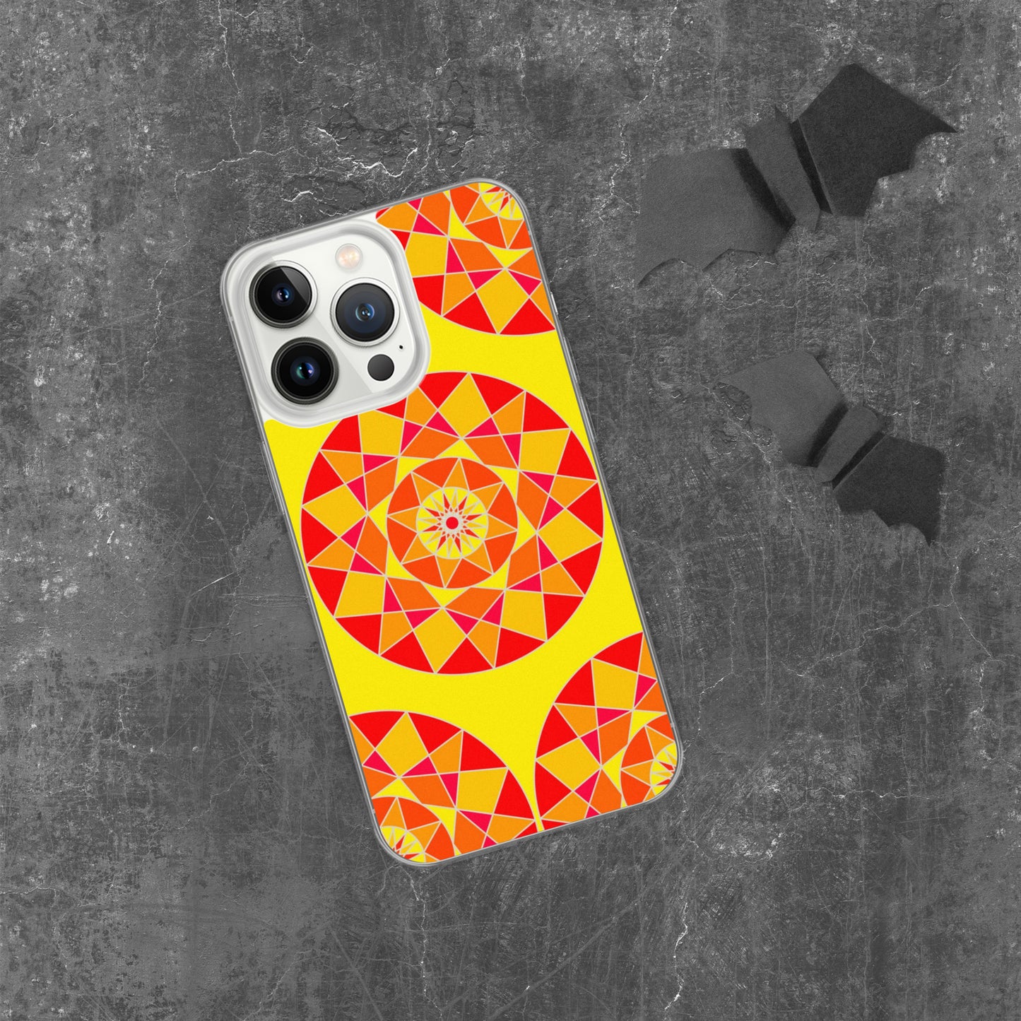Tile Collection Phonecases - Orange Tile Clear Case for iPhone®