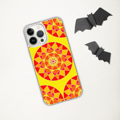 Tile Collection Phonecases - Orange Tile Clear Case for iPhone®