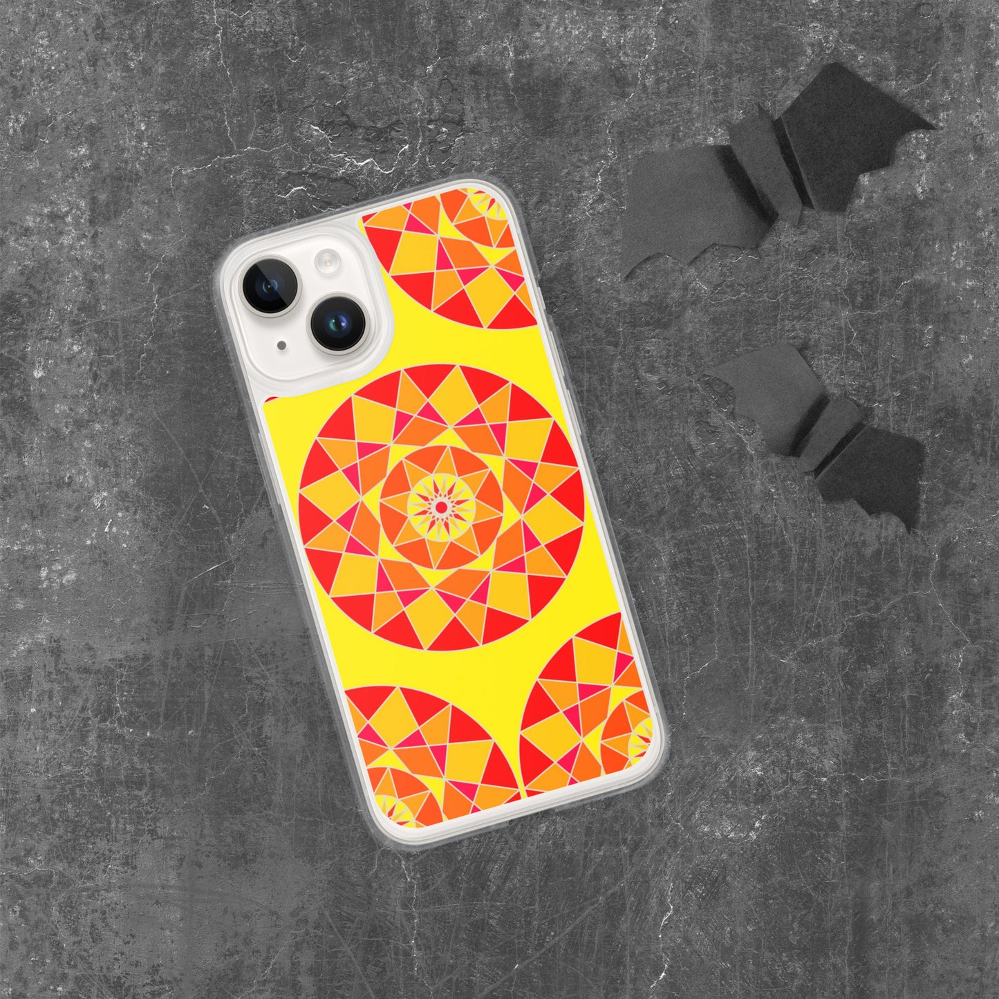 Tile Collection Phonecases - Orange Tile Clear Case for iPhone®