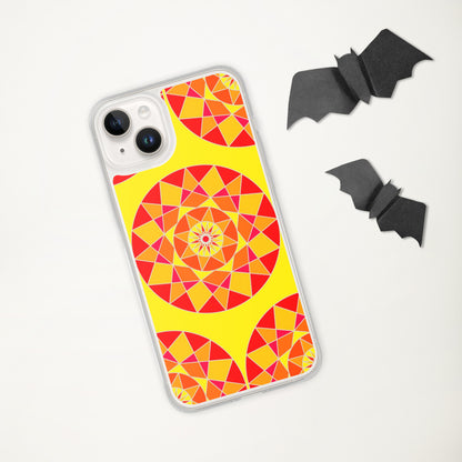 Tile Collection Phonecases - Orange Tile Clear Case for iPhone®