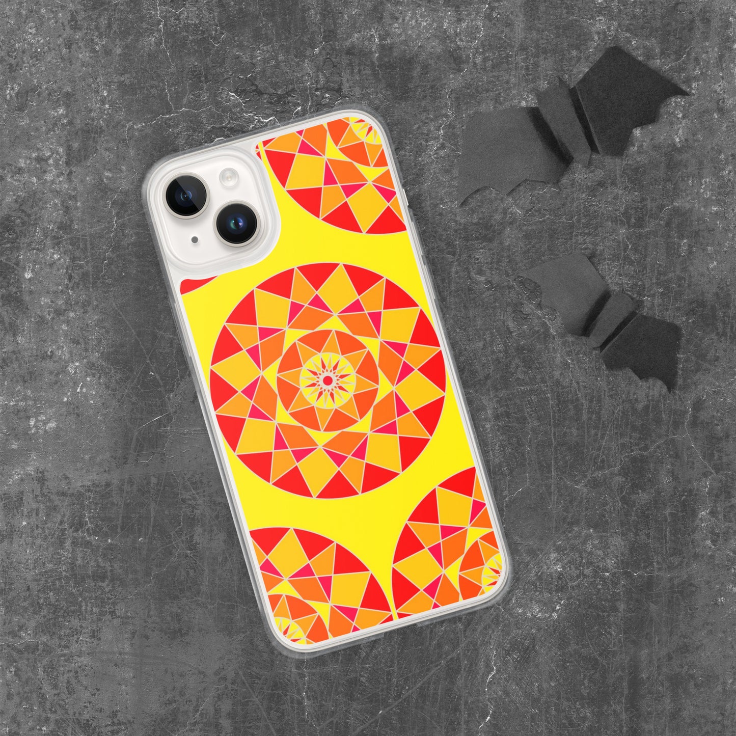 Tile Collection Phonecases - Orange Tile Clear Case for iPhone®