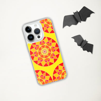 Tile Collection Phonecases - Orange Tile Clear Case for iPhone®
