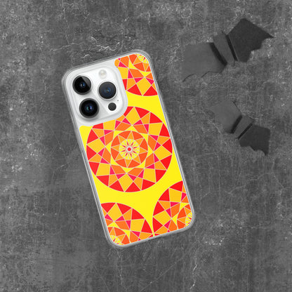 Tile Collection Phonecases - Orange Tile Clear Case for iPhone®