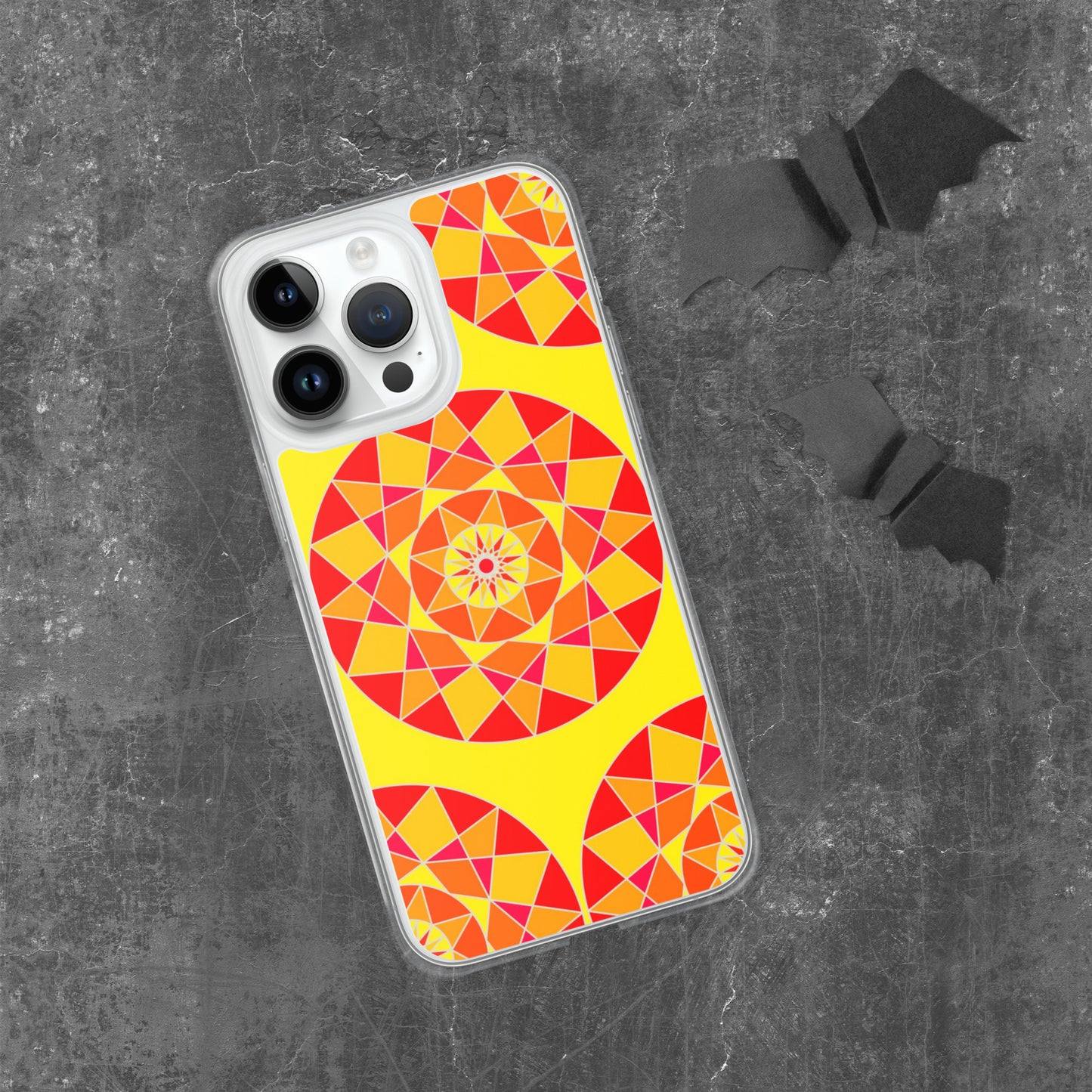 Tile Collection Phonecases - Orange Tile Clear Case for iPhone®