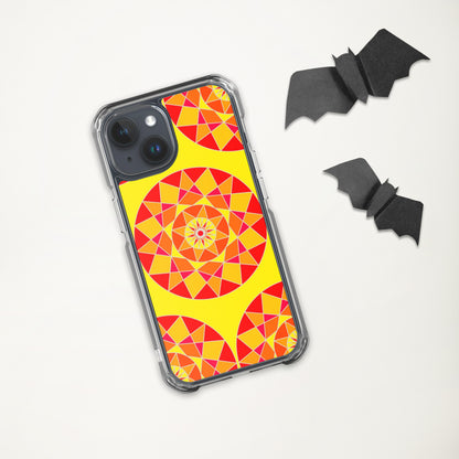 Tile Collection Phonecases - Orange Tile Clear Case for iPhone®