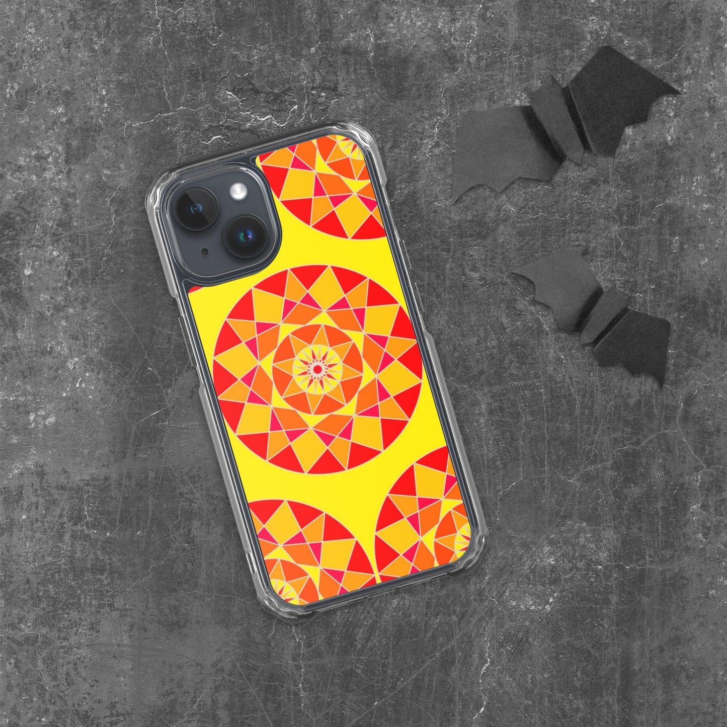 Tile Collection Phonecases - Orange Tile Clear Case for iPhone®