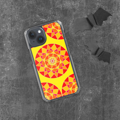 Tile Collection Phonecases - Orange Tile Clear Case for iPhone®