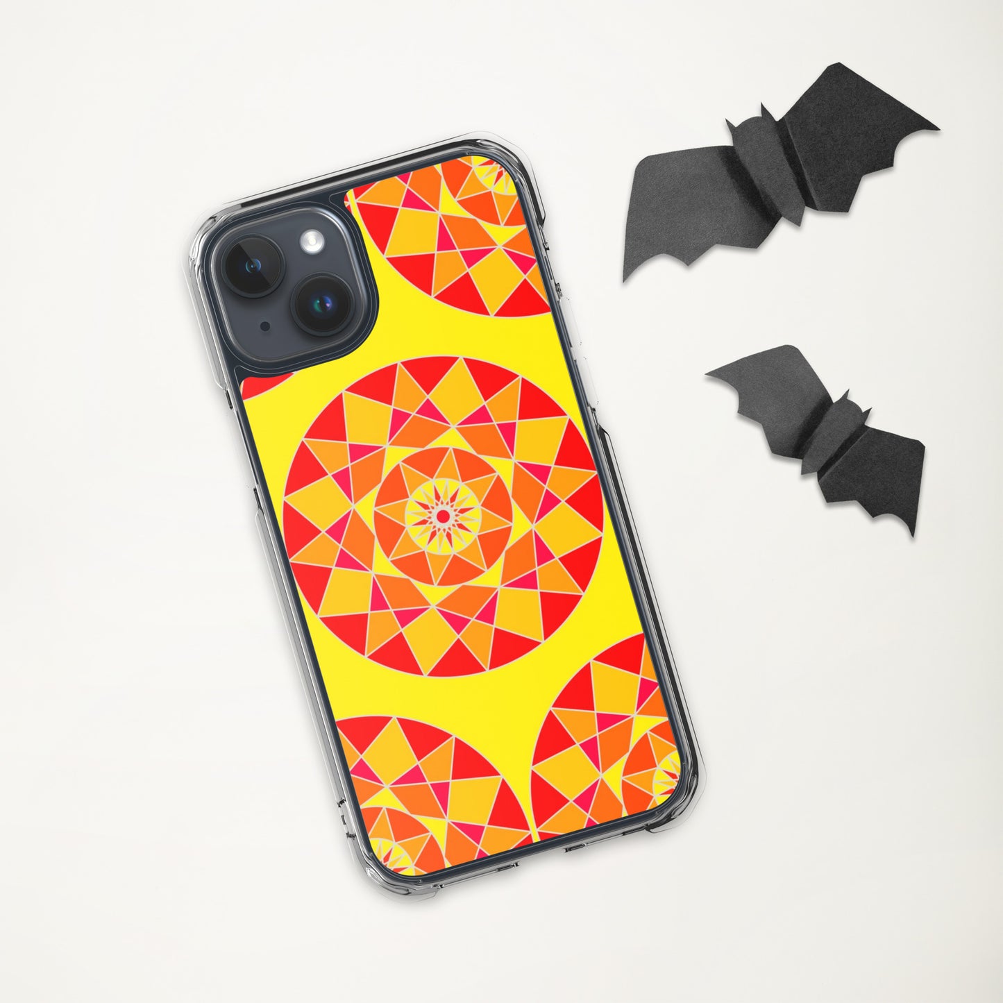 Tile Collection Phonecases - Orange Tile Clear Case for iPhone®