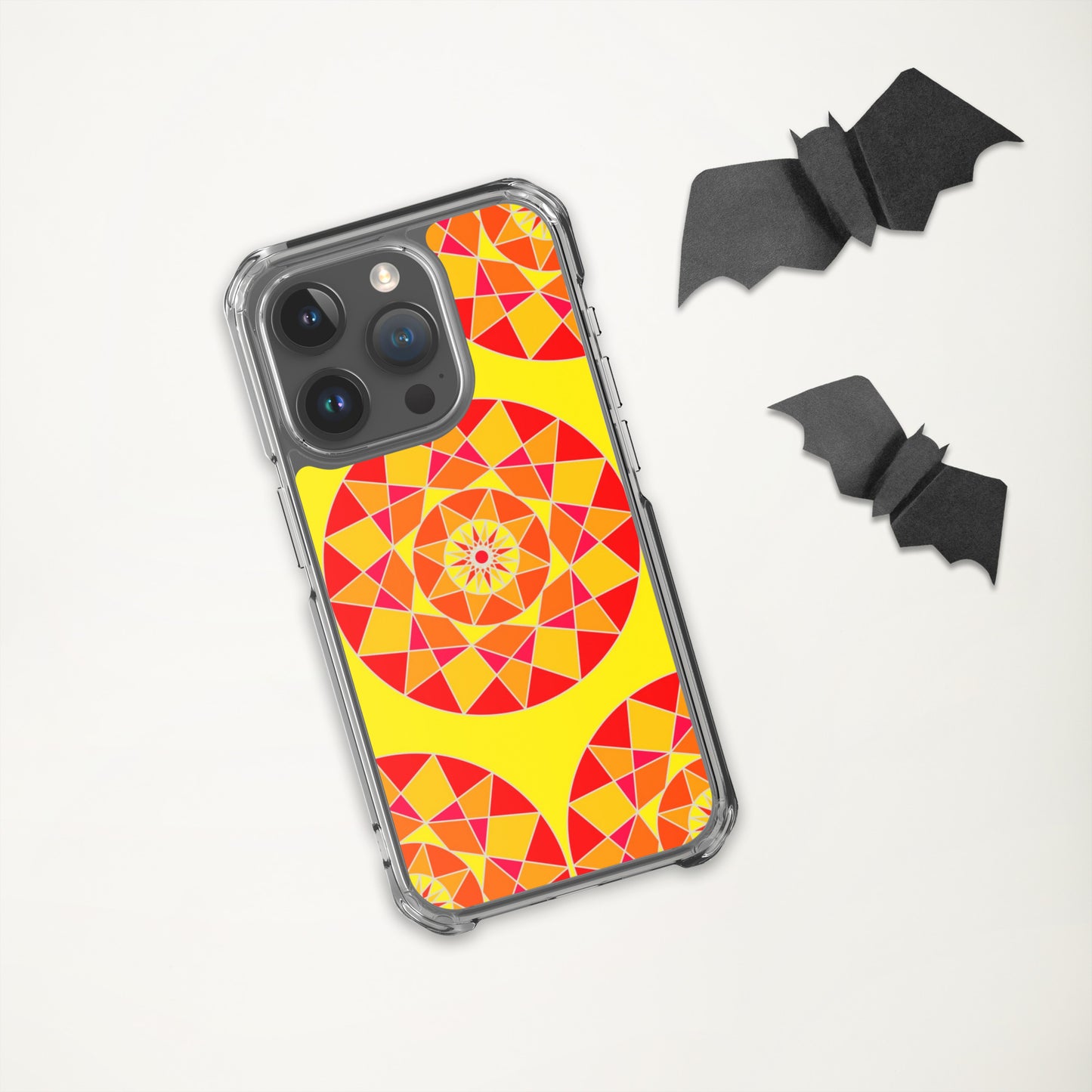 Tile Collection Phonecases - Orange Tile Clear Case for iPhone®
