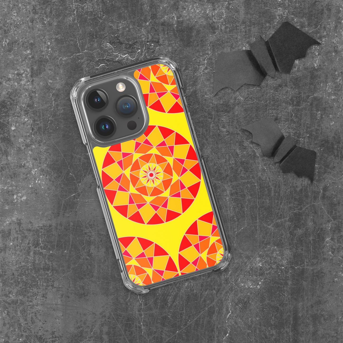 Tile Collection Phonecases - Orange Tile Clear Case for iPhone®