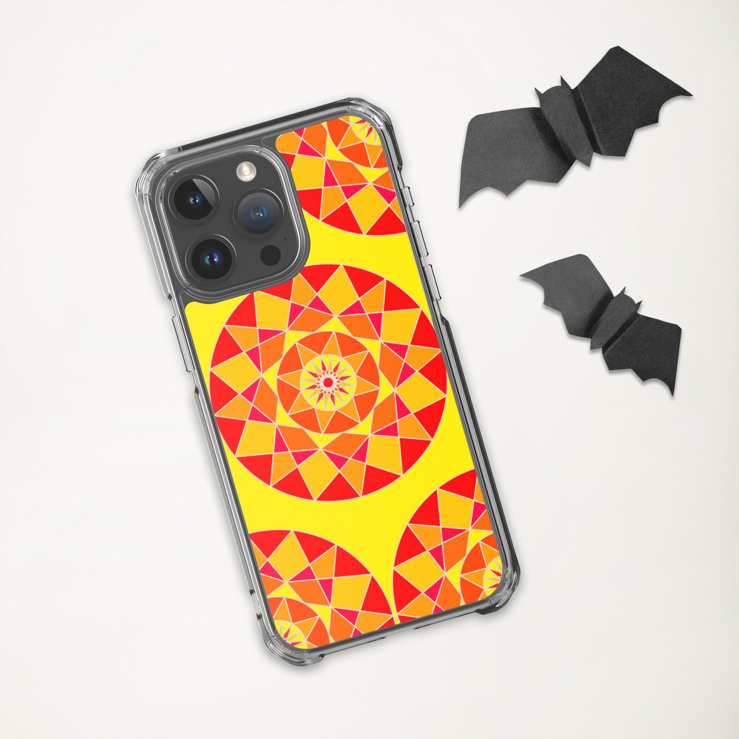 Tile Collection Phonecases - Orange Tile Clear Case for iPhone®