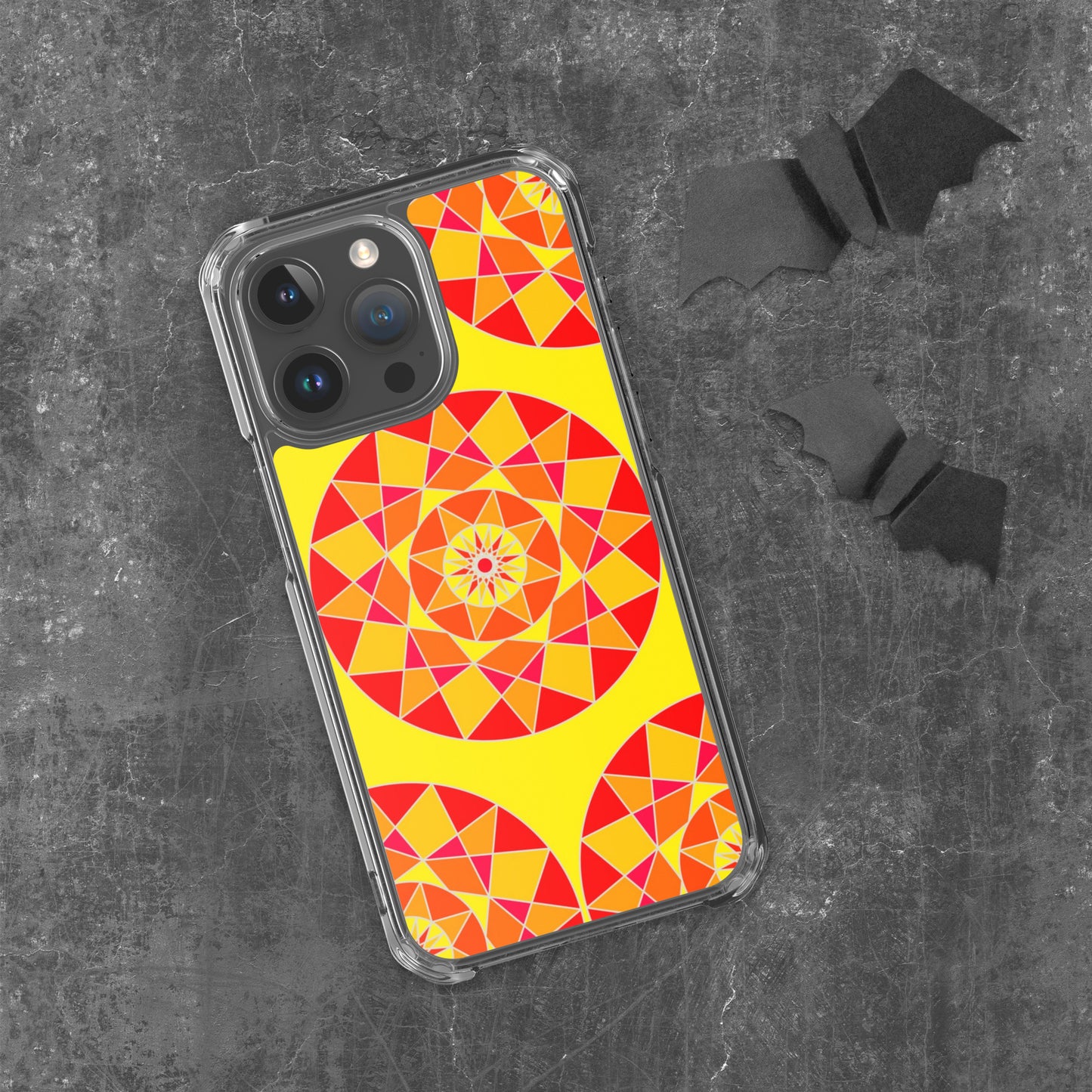 Tile Collection Phonecases - Orange Tile Clear Case for iPhone®
