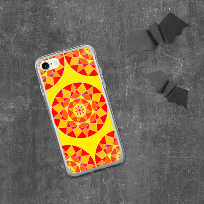 Tile Collection Phonecases - Orange Tile Clear Case for iPhone®