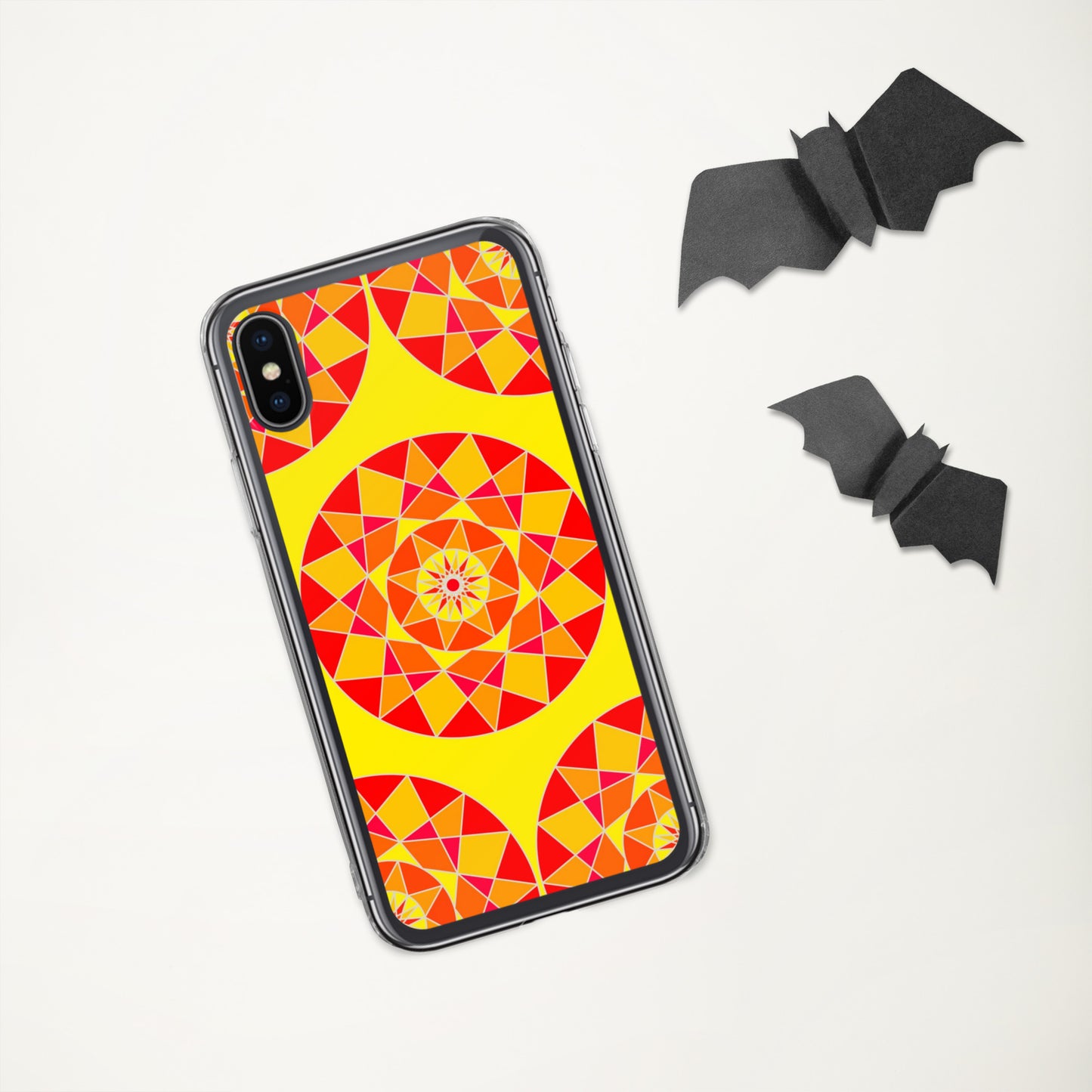 Tile Collection Phonecases - Orange Tile Clear Case for iPhone®