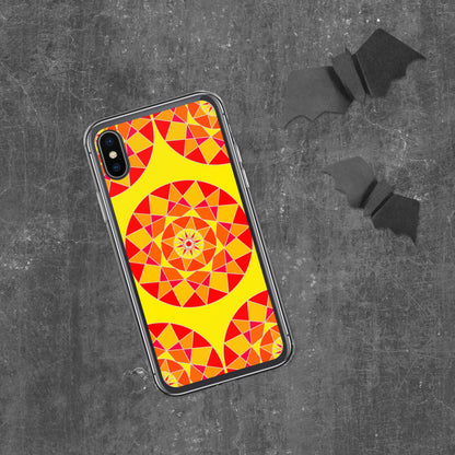 Tile Collection Phonecases - Orange Tile Clear Case for iPhone®