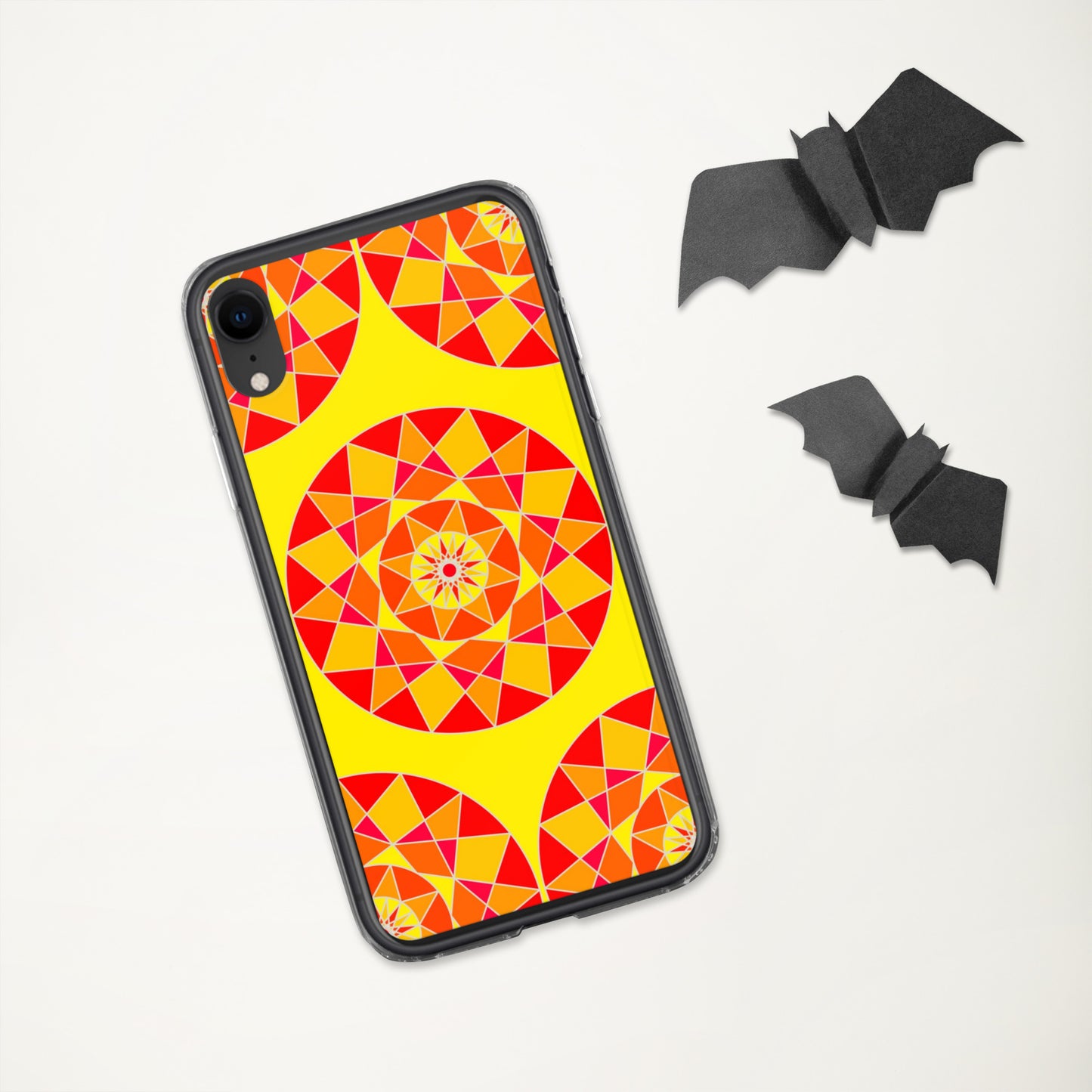Tile Collection Phonecases - Orange Tile Clear Case for iPhone®