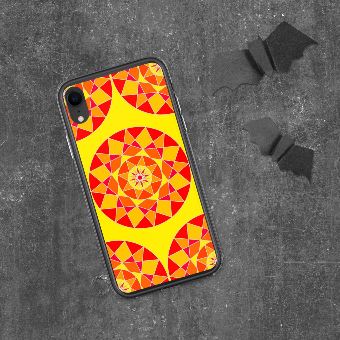 Tile Collection Phonecases - Orange Tile Clear Case for iPhone®