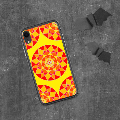 Tile Collection Phonecases - Orange Tile Clear Case for iPhone®