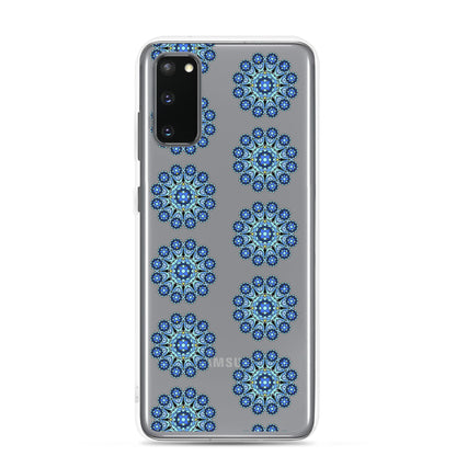 Phonecase for Samsung -  Clear Case With Blue Mandala