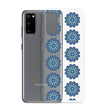 Phonecase for Samsung -  Clear Case With Blue Mandala