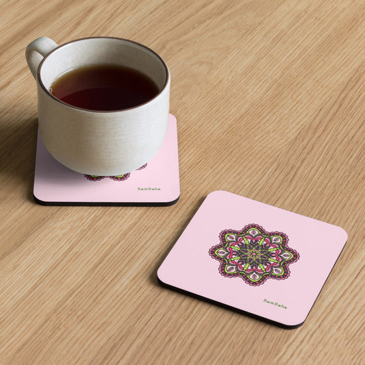 Cork-back Coaster - Candy Daisy