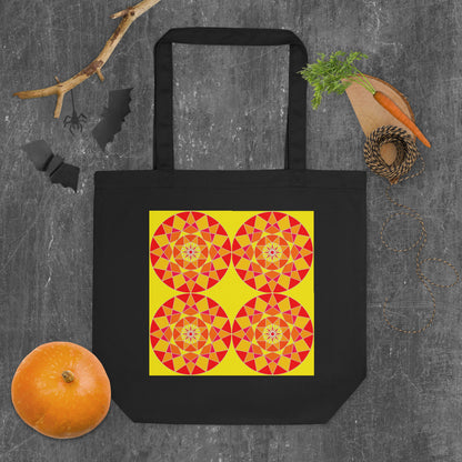 Tile Collection Bags - Orange Tile Eco Tote Bag