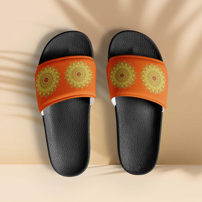 Men’s Slides - Yellow Mandala