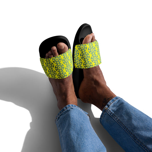 Tile Collection Men’s Slides - Yellow Tile Men’s Slides