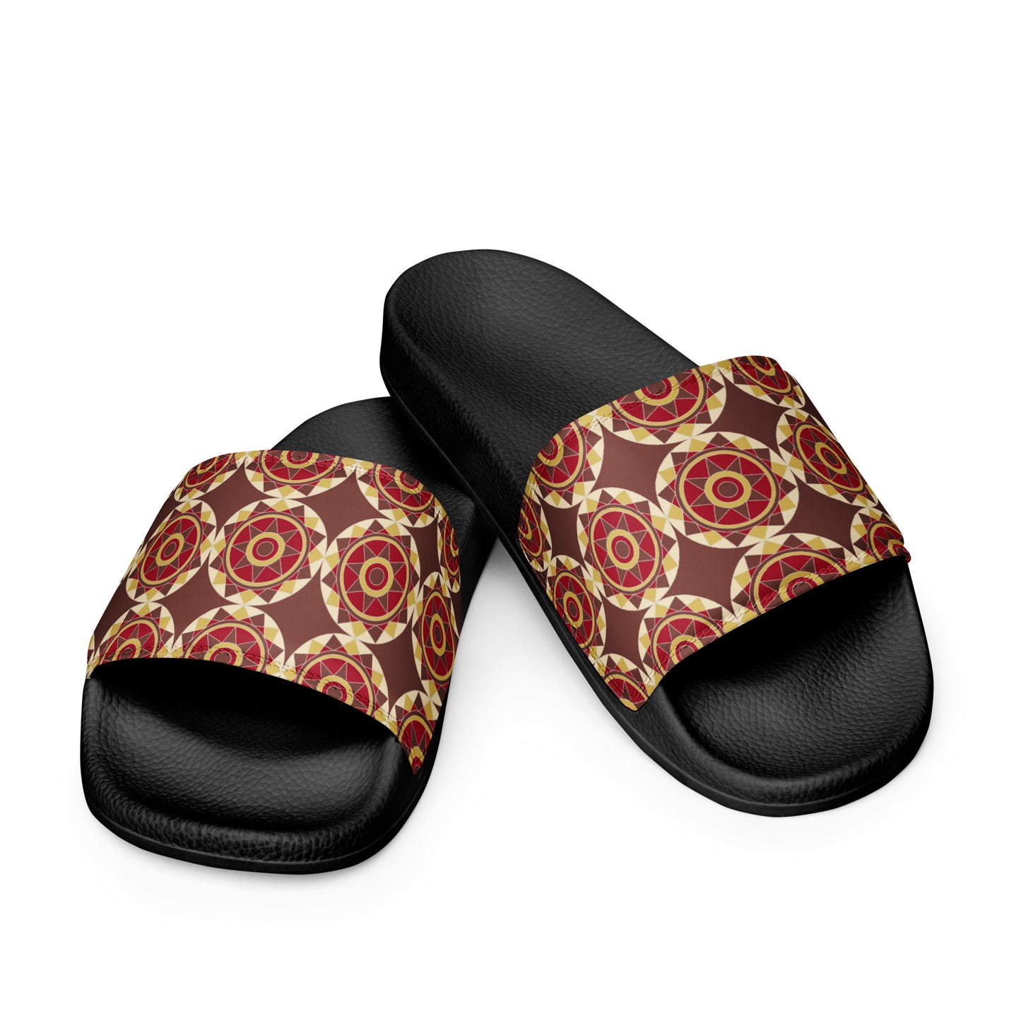 Tile Collection Men’s Slides - Brown Tile Men’s Slides