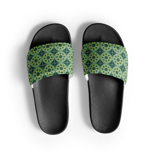 Tile Collection Men’s Slides - Green Tile Men’s Slides