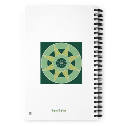 Spiral Notebook - Dark Green Tile