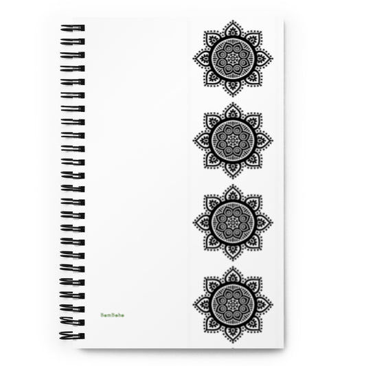 Spiral Notebook - Black on White