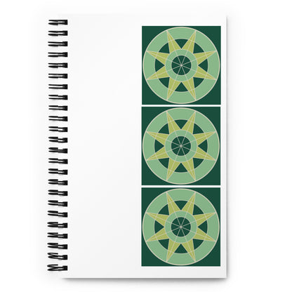 Spiral Notebook - Dark Green Tile