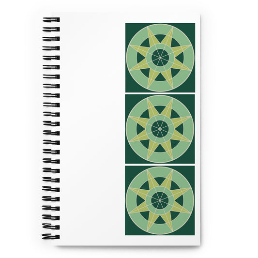 Spiral Notebook - Dark Green Tile