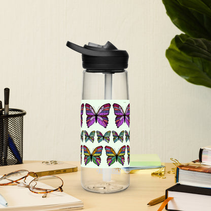 Sports Water Bottle - Butterfly Flutter