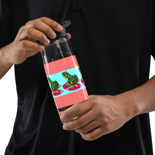 Sports Water Bottle - Lily Frog