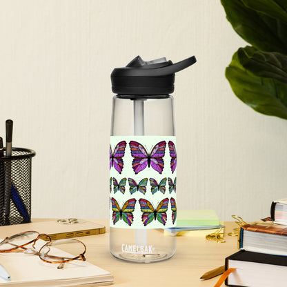 Sports Water Bottle - Butterfly Flutter