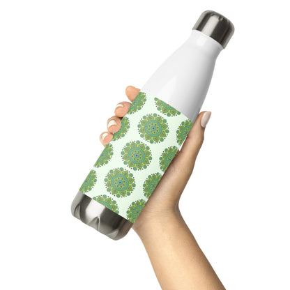 Mandala Collection Water Bottles - Green Mandala Stainless Steel Water Bottle