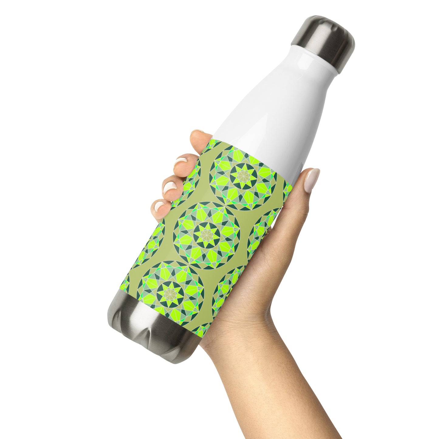 Tile Collection Stainless Steel Water Bottle - Green Tile Water Bottle